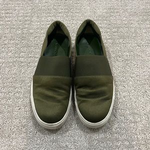 Vince Satin Slip On Sneakers - Hunter Green